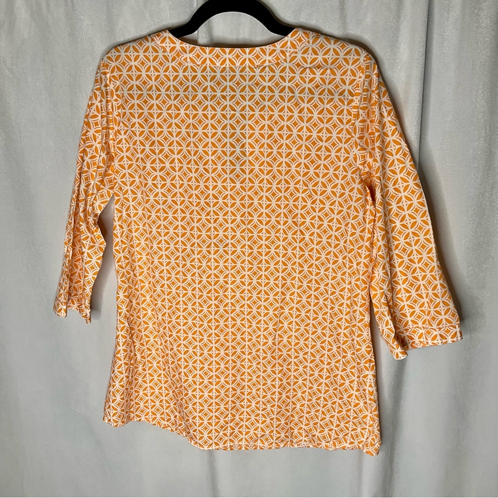 Pendleton 100% Cotton Split Neck Tunic Blouse Siz… - image 4